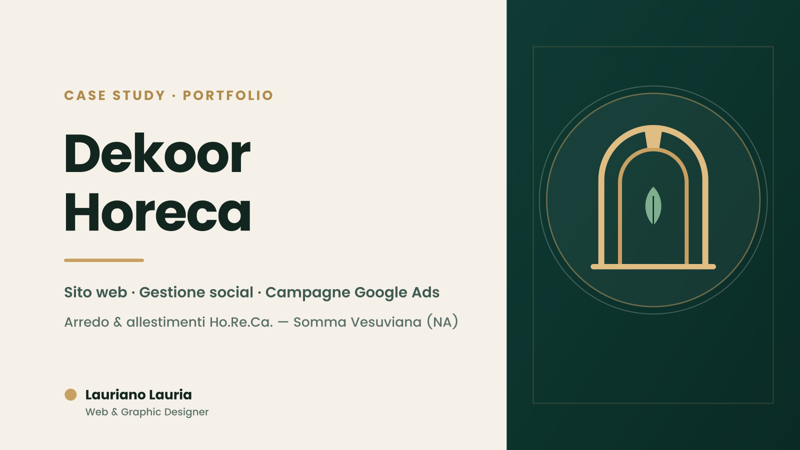 Progetto Dekoor Horeca realizzato da Lauriano Lauria